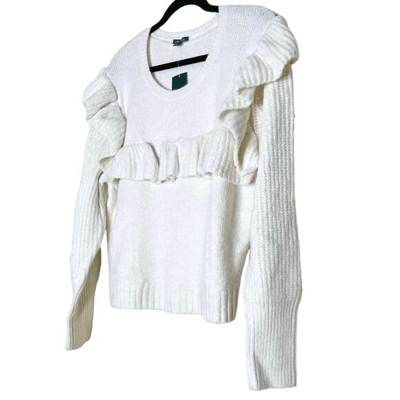 Wild Fable Ruffled Sweater, Cream Color, Cozy, Coquette - Picture 7 of 7